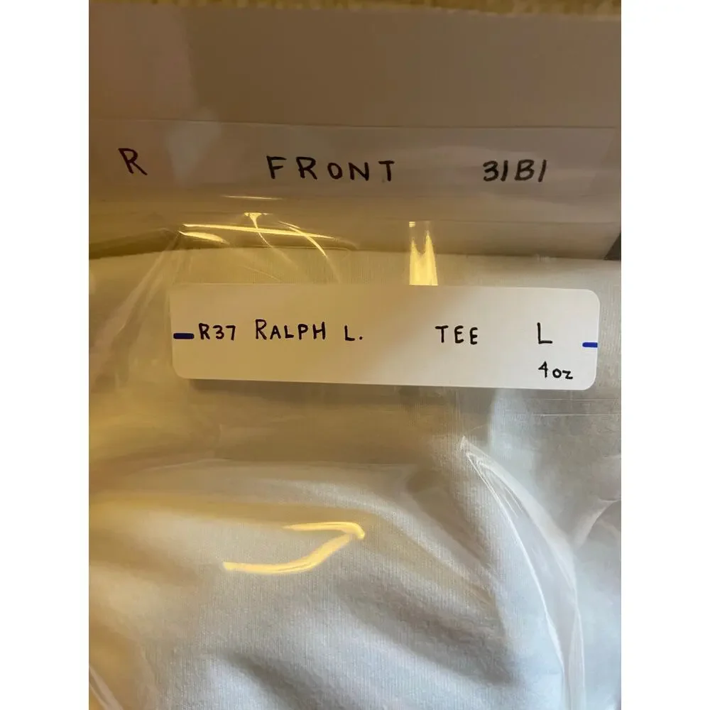 Ralph Lauren White V-Neck Tee Size Large